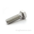 DIN 931 Stainless Steel SUS304 HEX Bolt dengan setengah utas din931